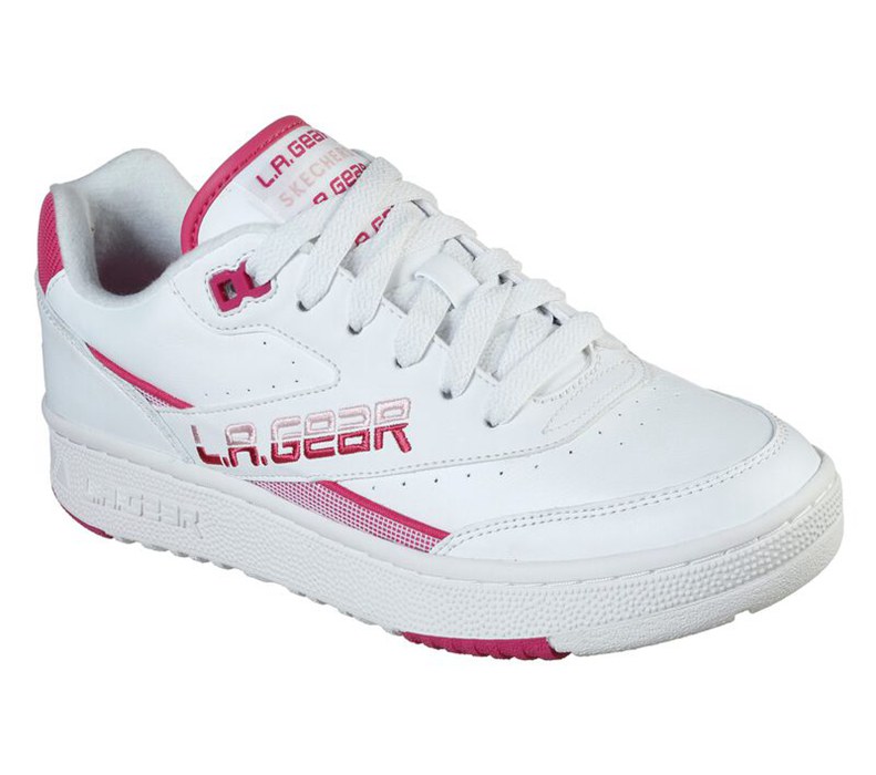 Skechers L.A. Gear: Hot Shots Low - Womens Sneakers White/Pink [AU-PO4587]